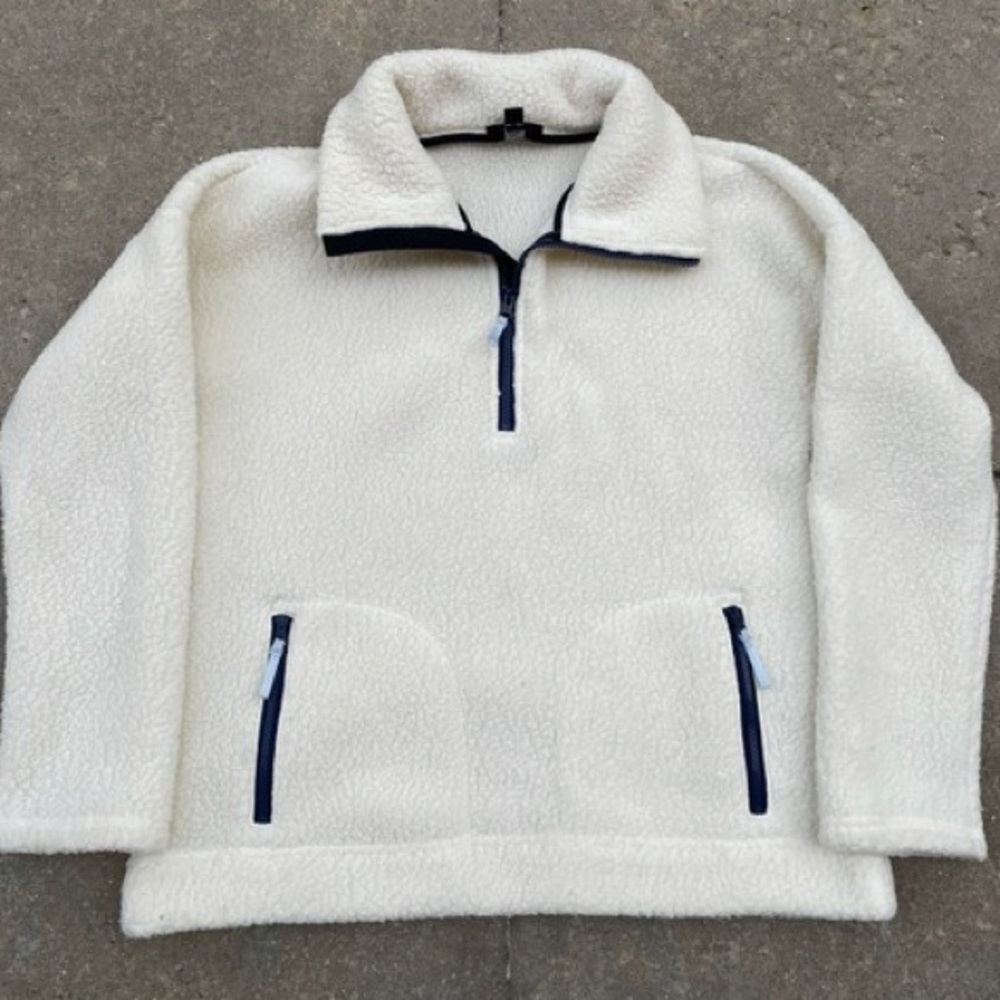 J.Crew half zip fleece (Medium/Ivory)